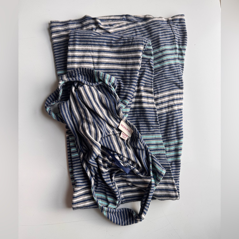 Merona Blue and Gray Striped Dress